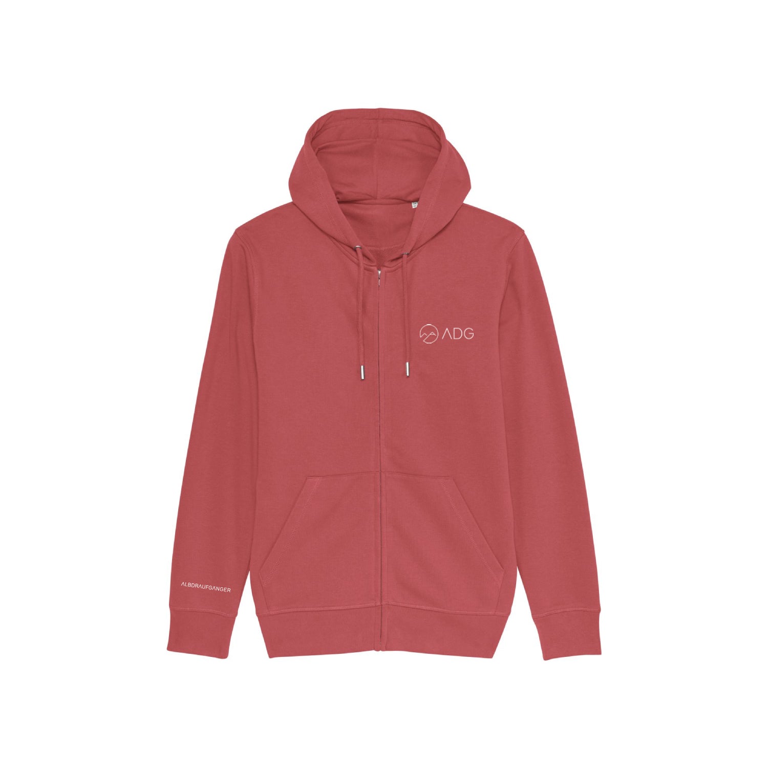 Sweatjacke ungefüttert karmin rot
