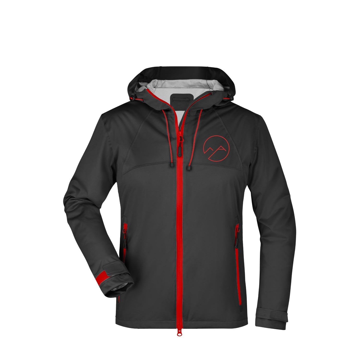 Damen Outdoor Jacke - schwarz/rot - Albdraufgänger