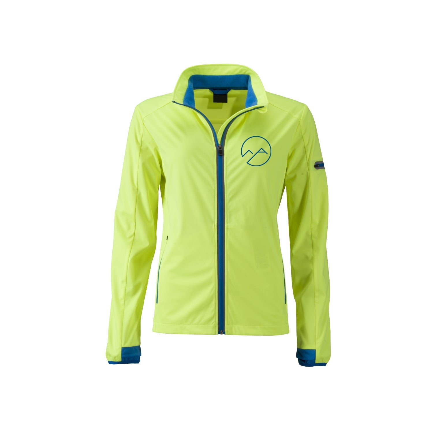Damen Softshelljacke - gelb/blau - Albdraufgänger
