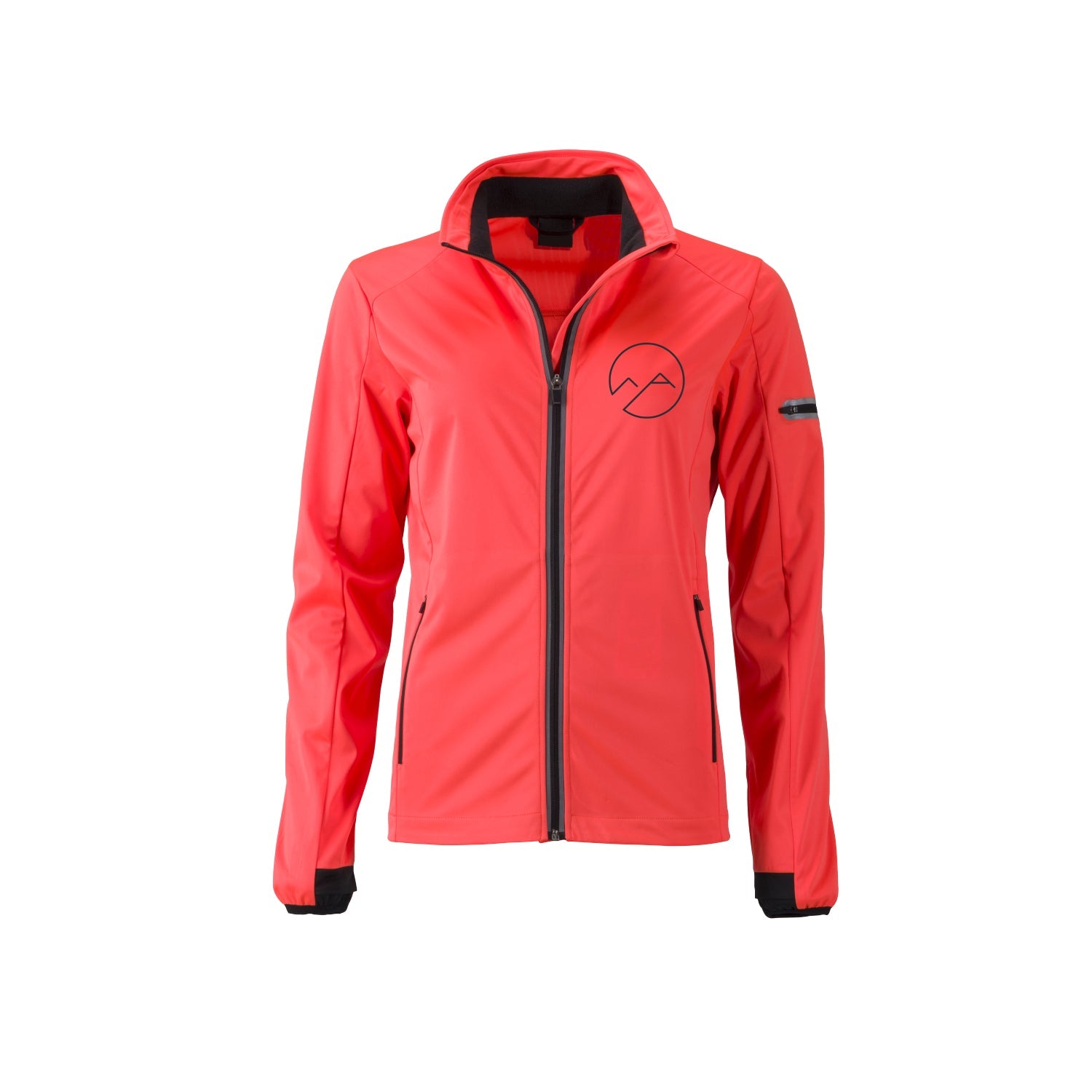 Damen Softshelljacke - orange/schwarz - Albdraufgänger