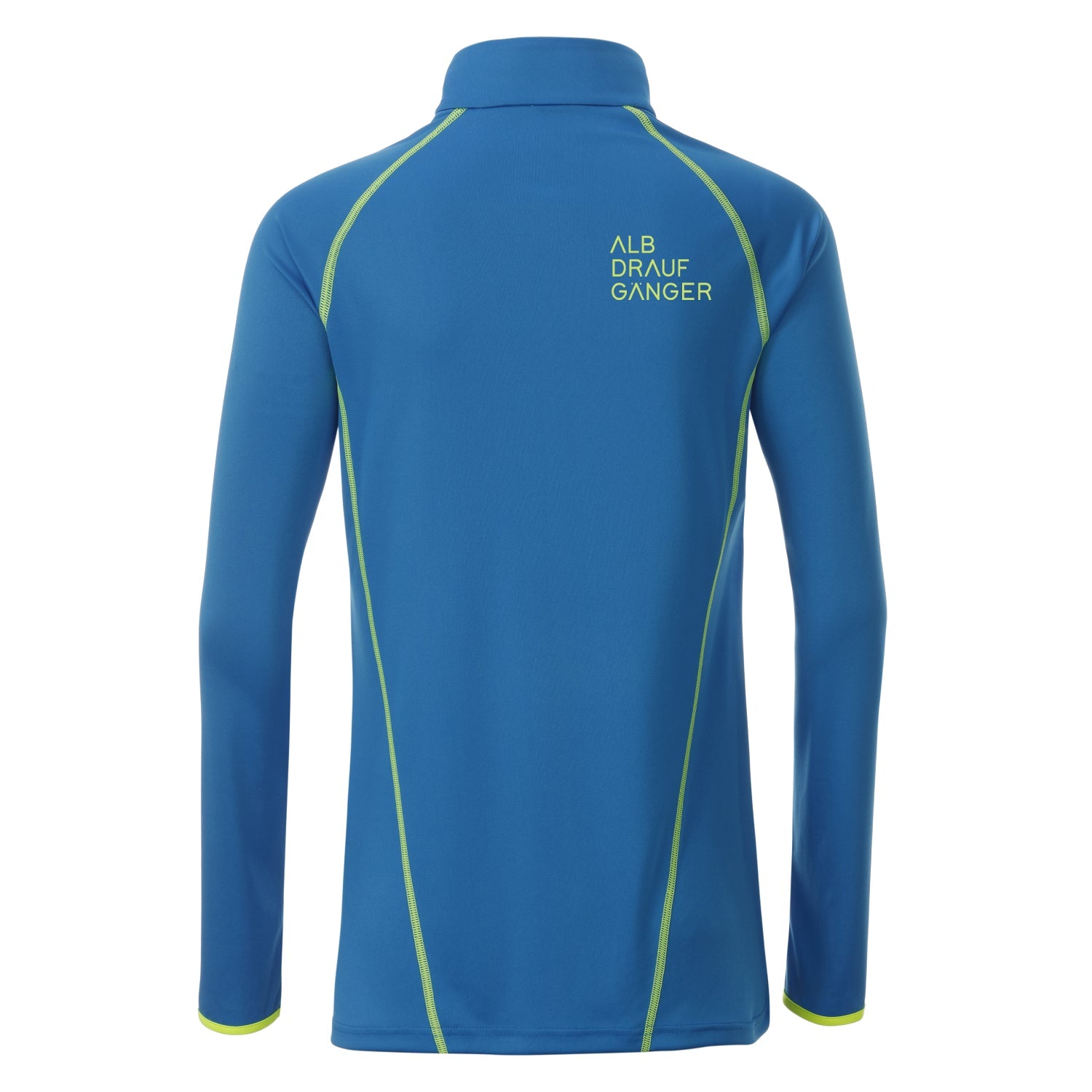 Damen Sportshirt langarm - blau/gelb - Albdraufgänger