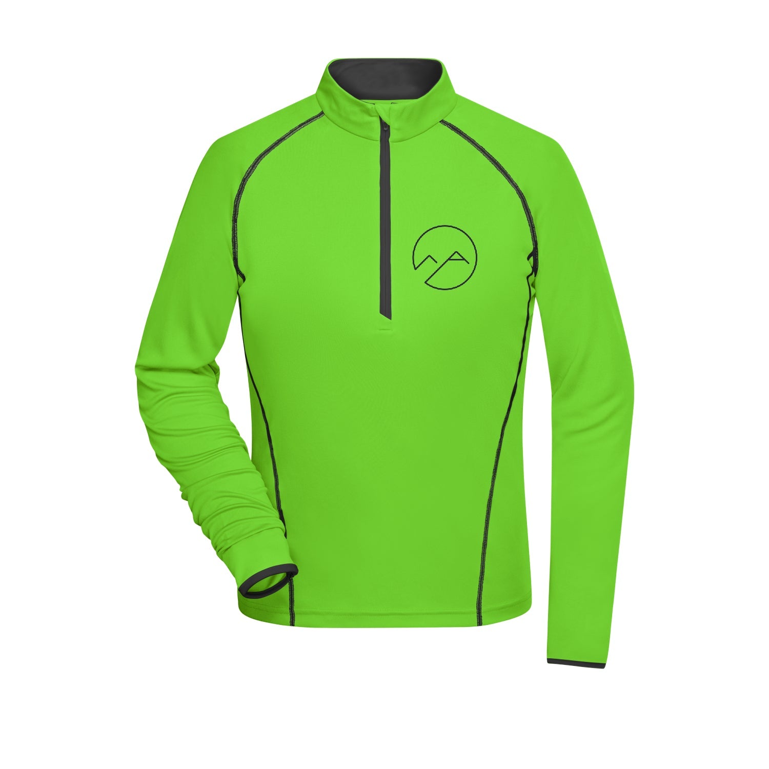 Damen Sportshirt langarm - grün/schwarz - Albdraufgänger
