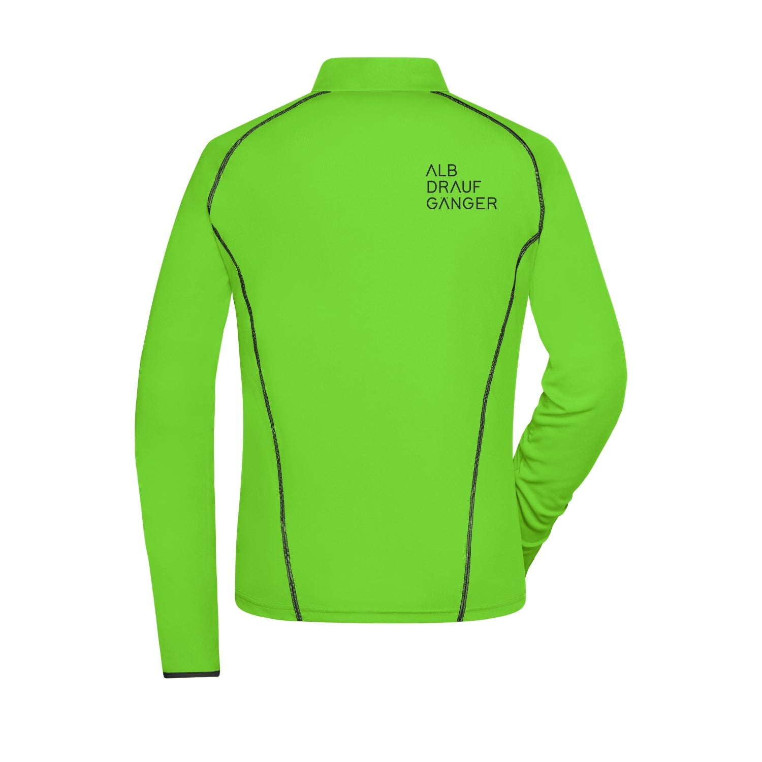 Damen Sportshirt langarm - grün/schwarz - Albdraufgänger