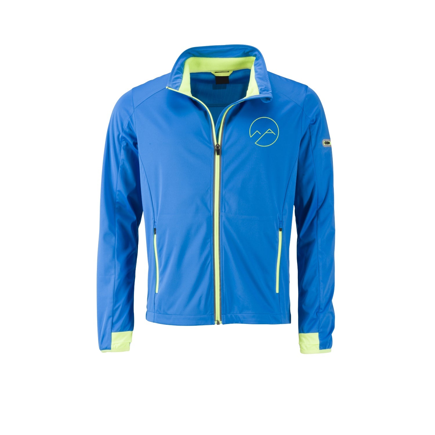 Herren Softshelljacke - blau/gelb - Albdraufgänger