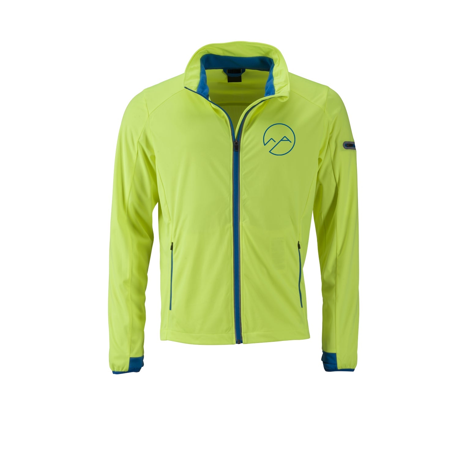 Herren Softshelljacke - gelb/blau - Albdraufgänger