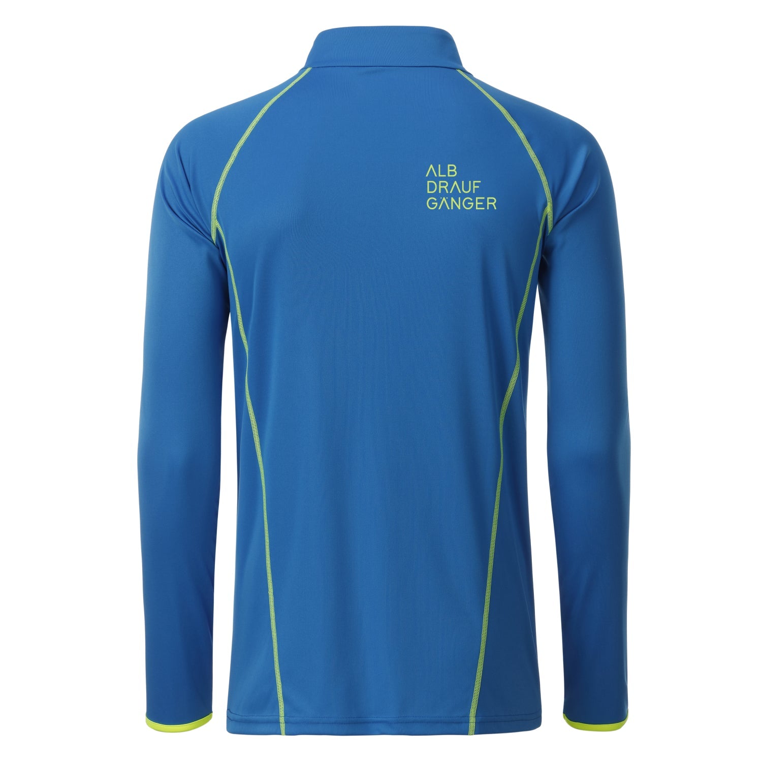 Herren Sportshirt langarm - blau/gelb - Albdraufgänger