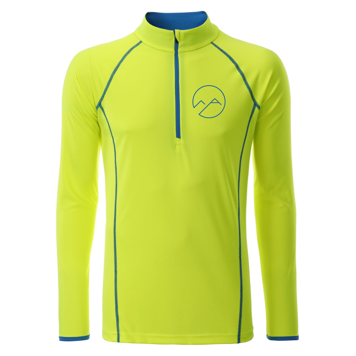 Herren Sportshirt langarm - gelb/blau - Albdraufgänger
