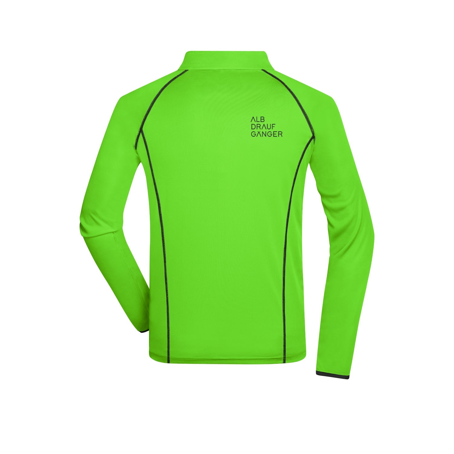 Herren Sportshirt langarm - grün/schwarz - Albdraufgänger