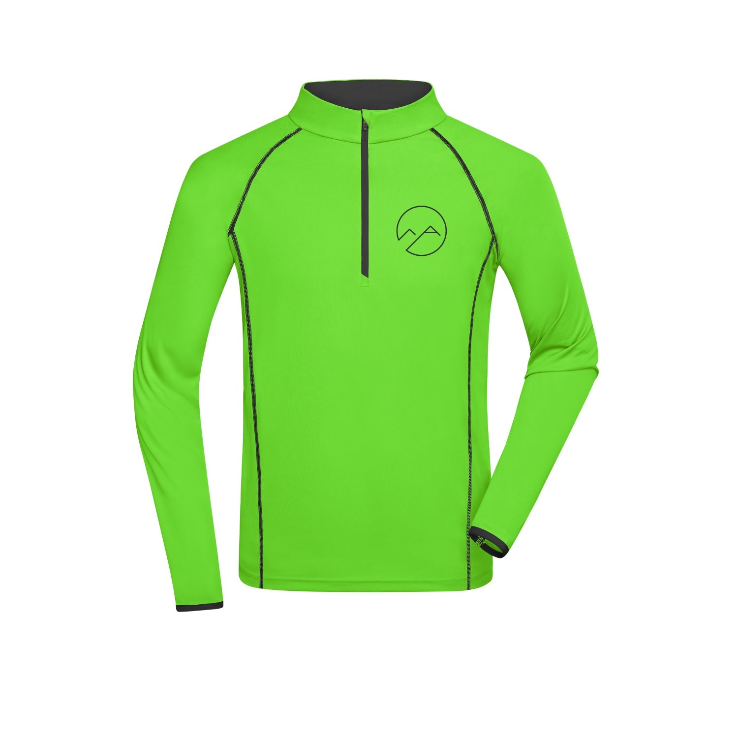 Herren Sportshirt langarm - grün/schwarz - Albdraufgänger