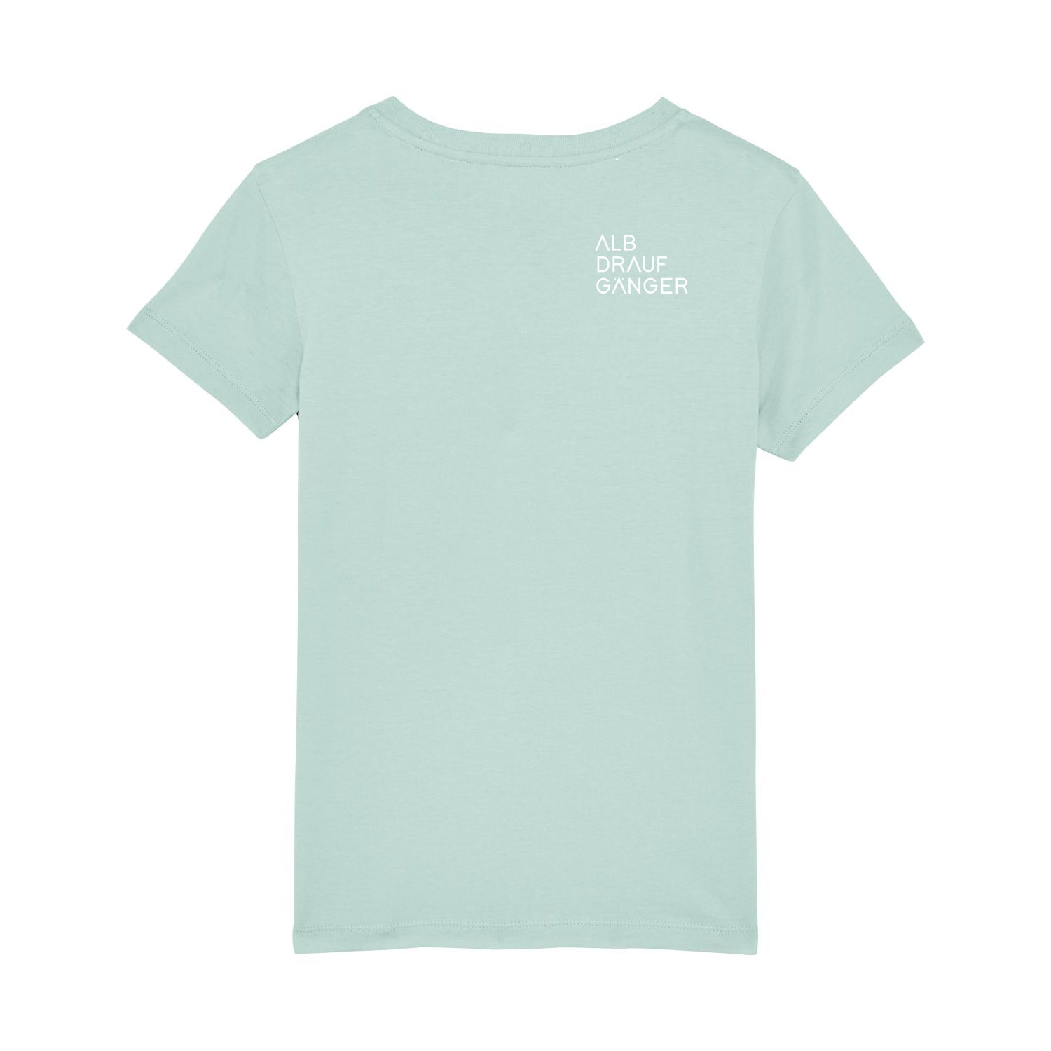 Kinder T-Shirt mit Rückenprint - Karibik blau - Albdraufgänger