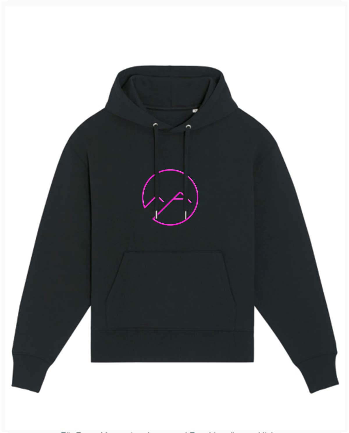 Oversize Hoodie (schwarz/neon) - neon pink - Albdraufgänger