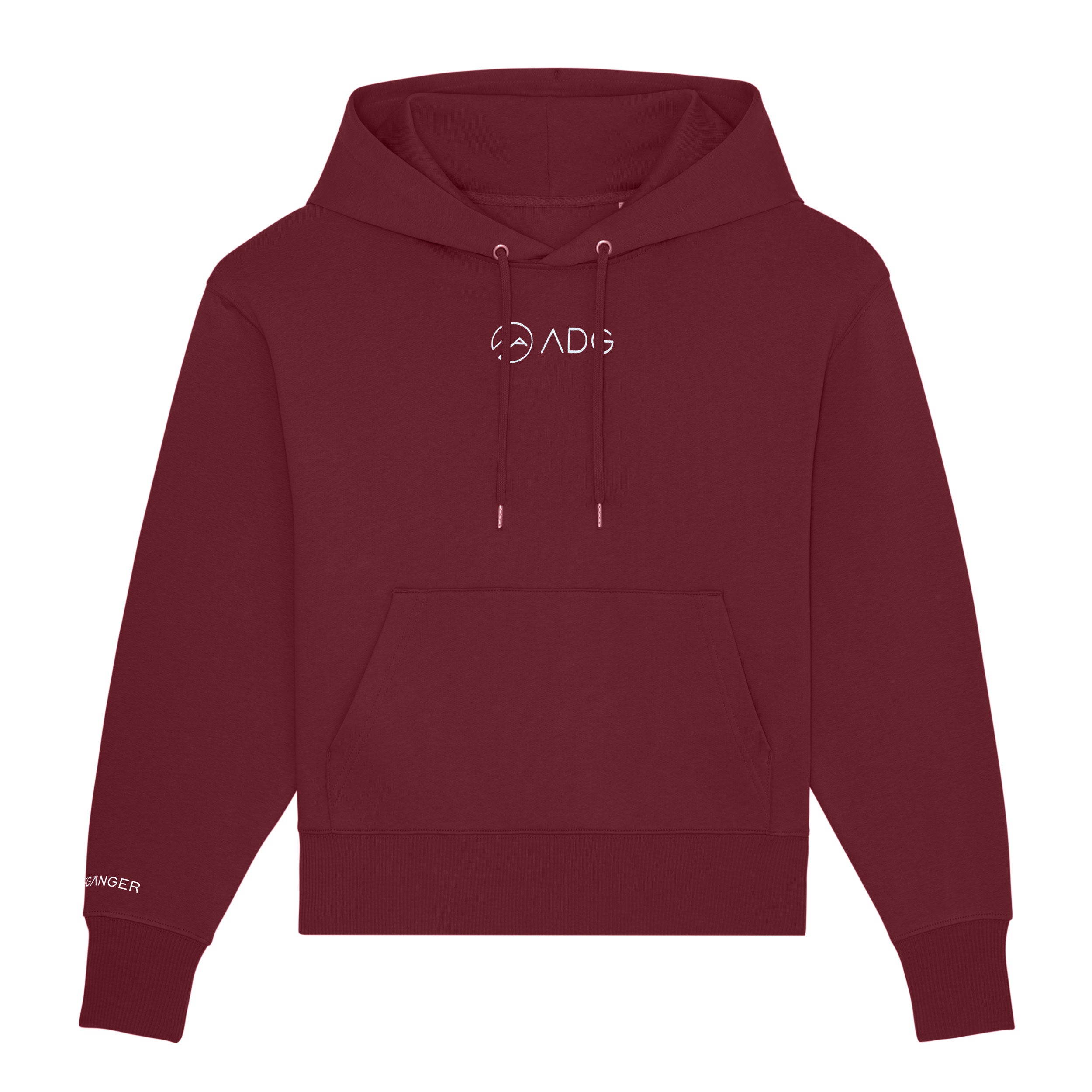 Oversize Unisex Hoodie "ADG" - weinrot - Albdraufgänger