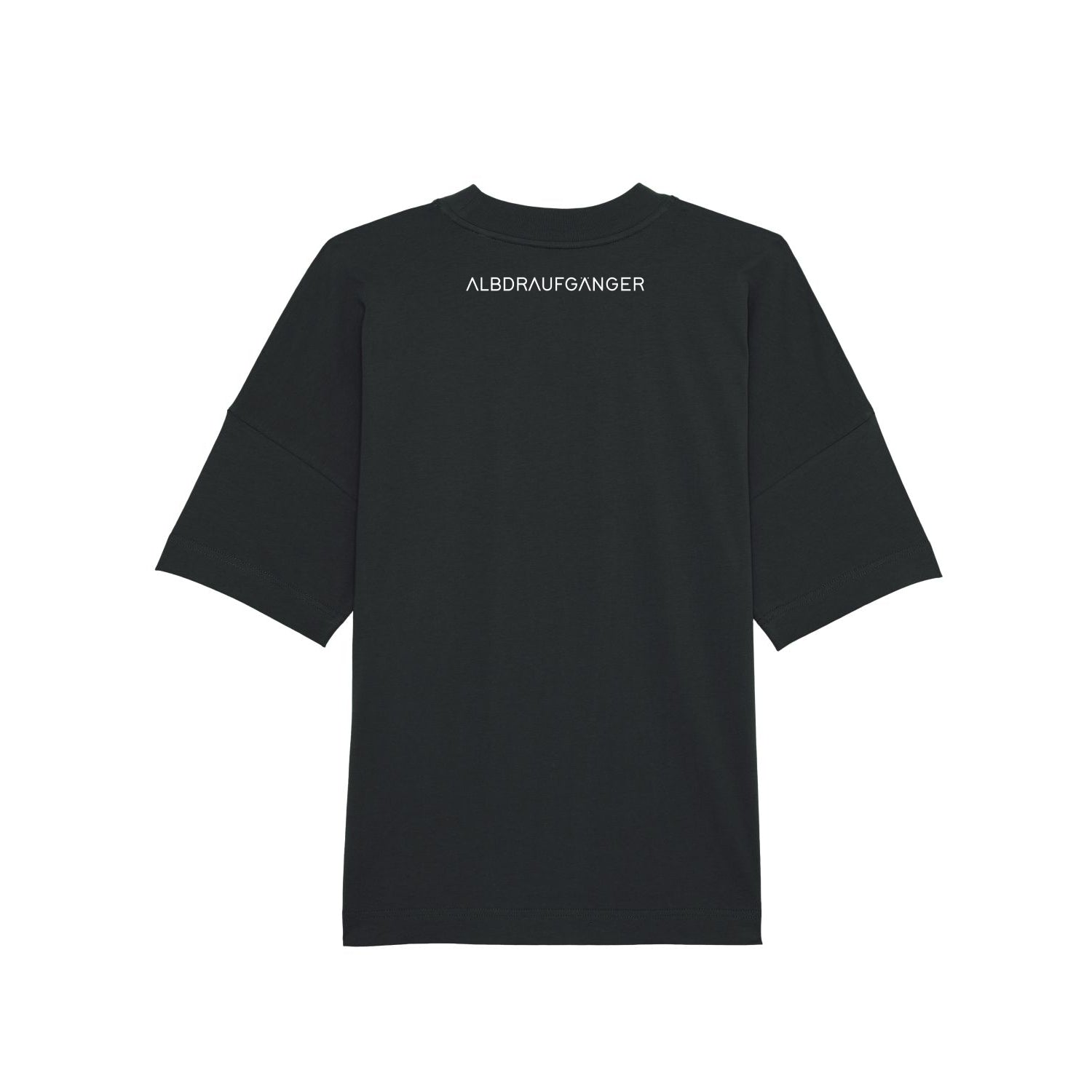 Unisex Oversize T-Shirt mit Stehkragen - Schwarz - Albdraufgänger
