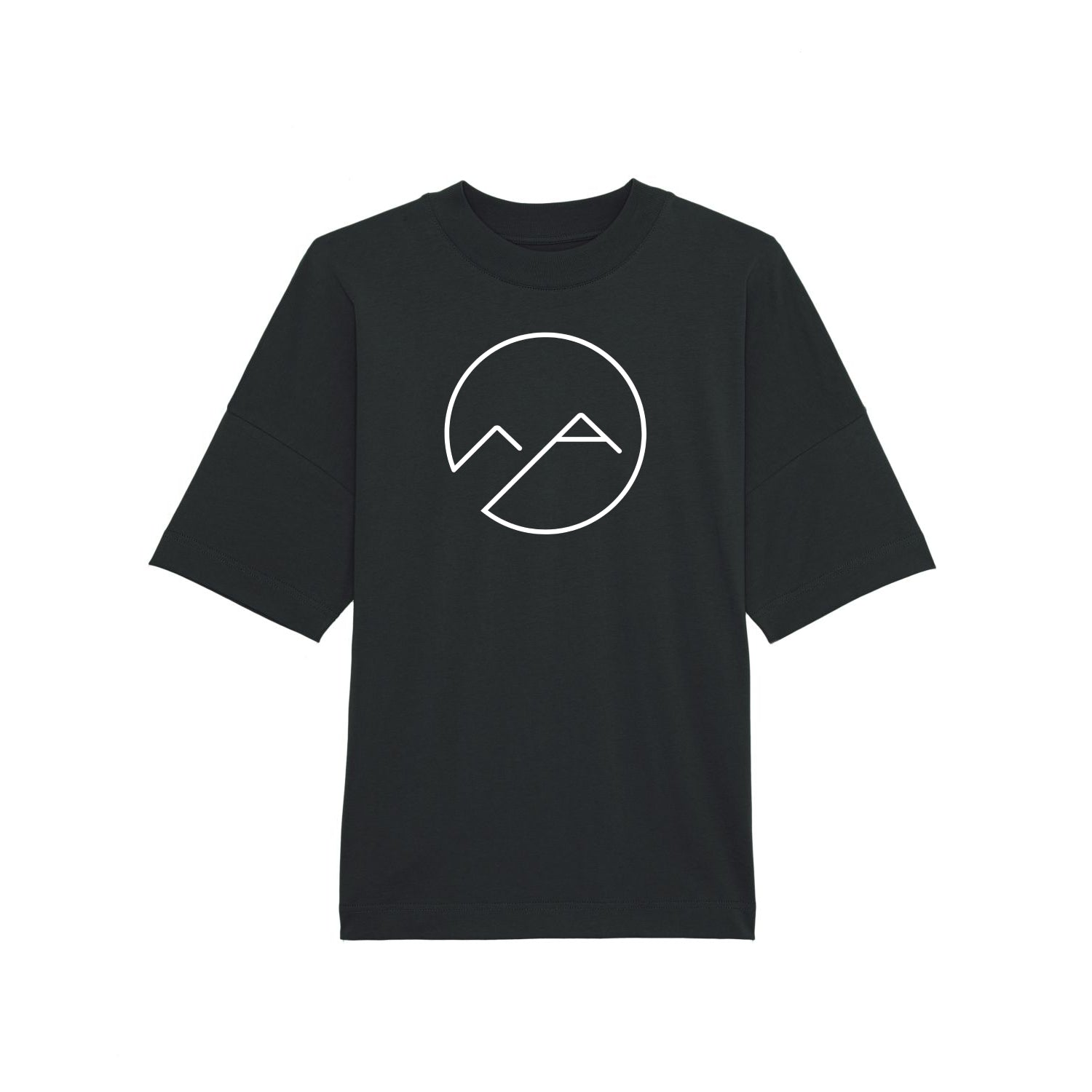 Unisex Oversize T-Shirt mit Stehkragen - Schwarz - Albdraufgänger