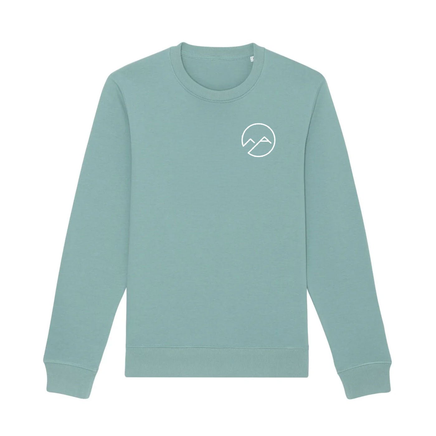 Unisex Sweater mit Schaumdruck - eukalyptus - Albdraufgänger