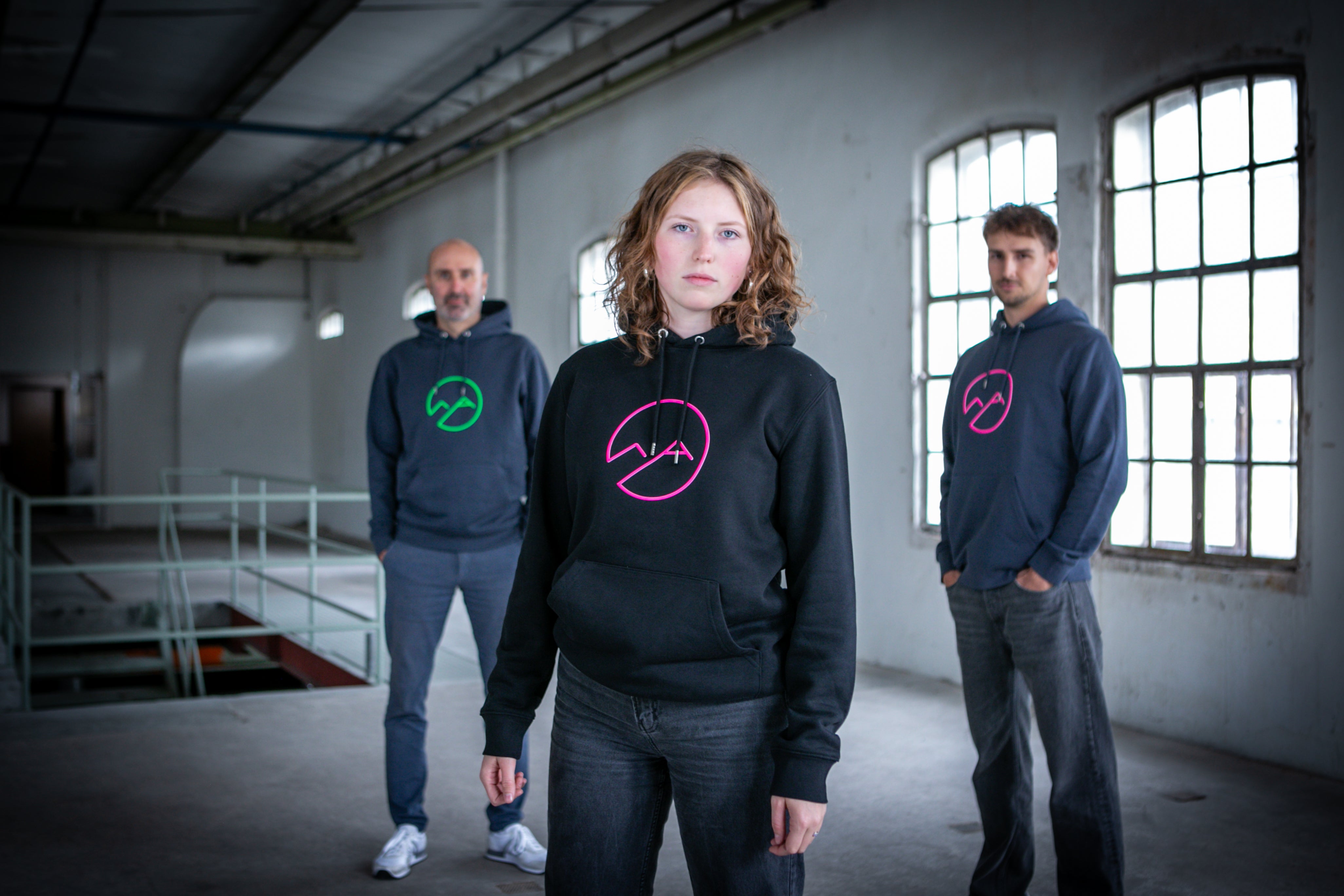 Hoodie (schwarz/neon) unisex