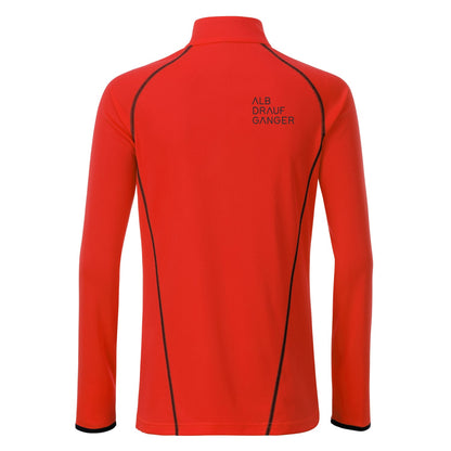 Damen Sportshirt langarm - orange/schwarz - Albdraufgänger
