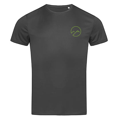 Herren Sportshirt "offline" - grau/grün - Albdraufgänger