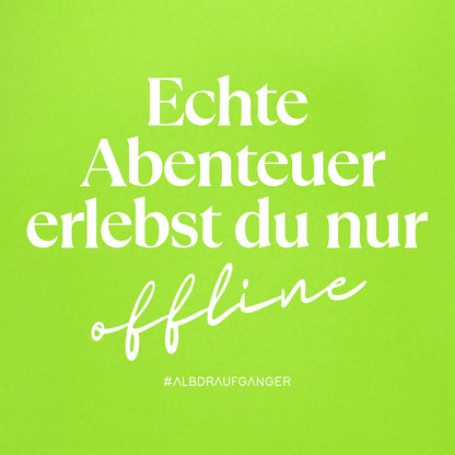 Herren Sportshirt "offline" neon - neon grün - Albdraufgänger