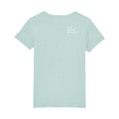 Kinder T-Shirt mit Rückenprint - Karibik blau - Albdraufgänger