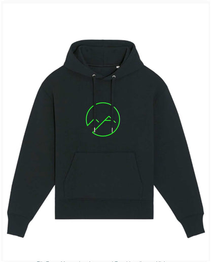 Oversize Hoodie (schwarz/neon) - neon grün - Albdraufgänger