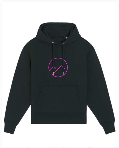Oversize Hoodie (schwarz/neon) - neon pink - Albdraufgänger