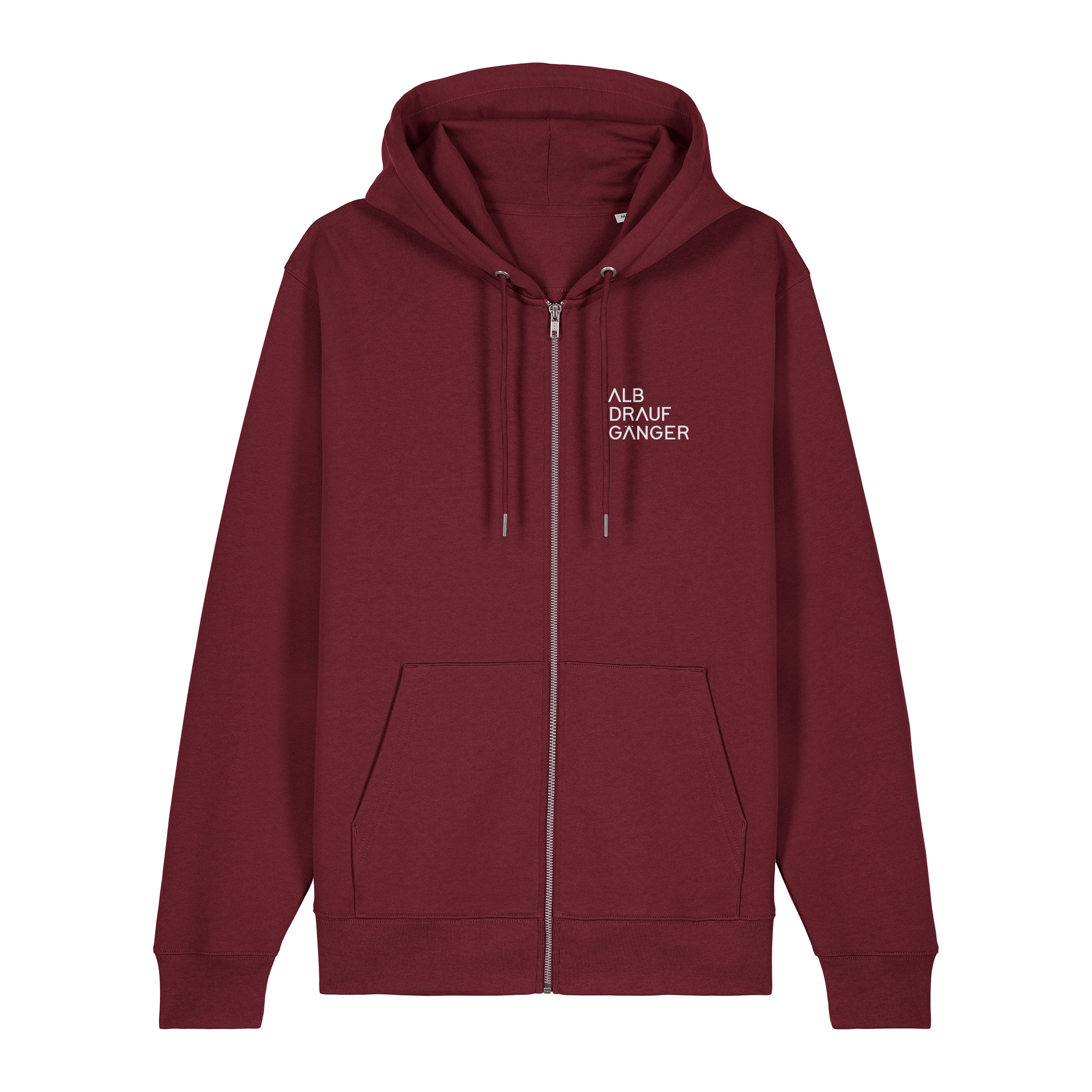 Sweatjacke ungefüttert 3 - Zeiler - weinrot - Albdraufgänger