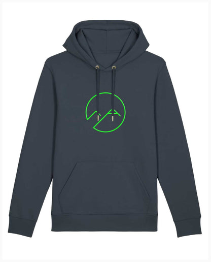 Unisex Hoodie (dunkelgrau/neon) - neon grün - Albdraufgänger