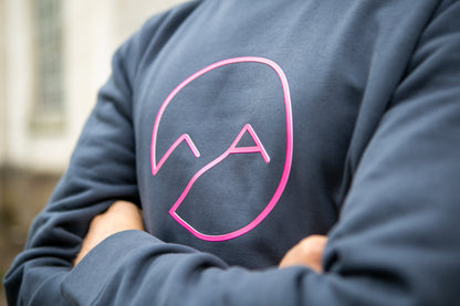 Unisex Hoodie (dunkelgrau/neon) - neon pink - Albdraufgänger