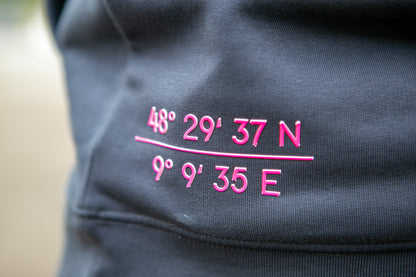 Unisex Hoodie (dunkelgrau/neon) - neon pink - Albdraufgänger