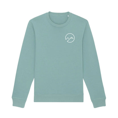 Unisex Sweater mit Schaumdruck - eukalyptus - Albdraufgänger